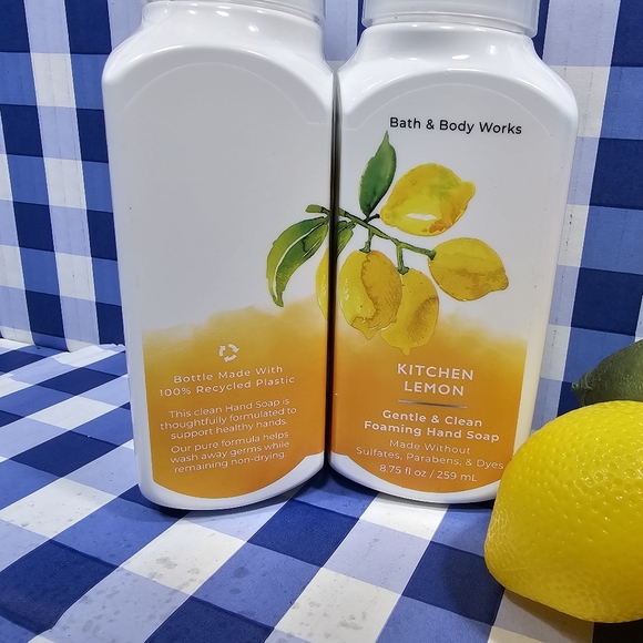 Bath & Body Works KITCHEN LEMON Gentle & Clean Foaming Hand Soap 2 Bottles - Picture 6 of 8
